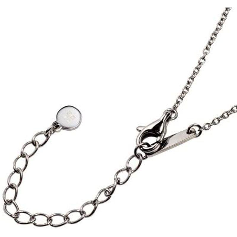 ホワイトクローバー ペアネックレス サージカルステンレス316L ダイヤモンド シェル プレート シルバー&シルバー 4SUP064SV& ホワイトクローバー ペアネックレス サージカルステンレス316L ダイヤモンド シェル プレート シルバー&シルバー 4SUP064SV&