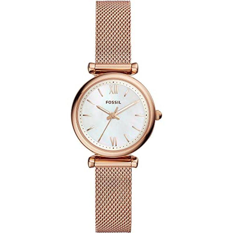 Fossil Women's Carlie Mini ES4433 Rose-Gold Stainless-Steel Japanese Q