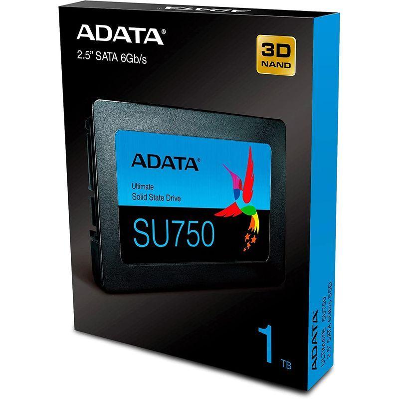 ADATA 2.5インチ 内蔵SSD 512GB SU750シリーズ 3D NAND TLC 搭載 SMIコントローラー 7mm ASU75 ADATA 5インチ 内蔵SSD 512GB SU750シリーズ 3D NAND TLC 搭載 SMIコントローラー 7mm ASU75