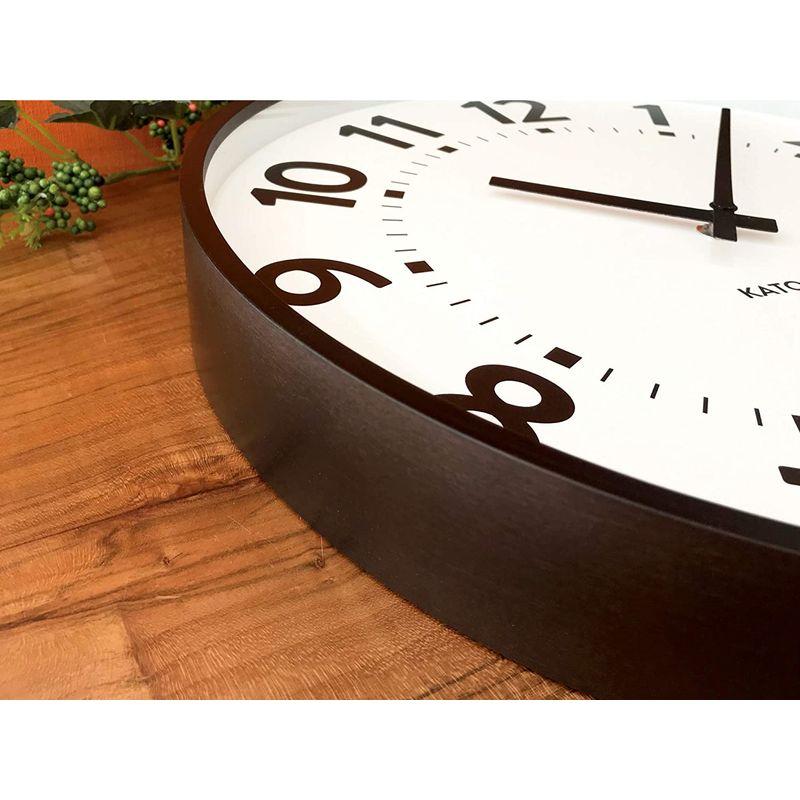 KATOMOKU plywood clock 17 電波時計 スイープ（連続秒針） km-106BRRC