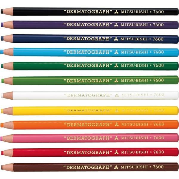 三菱鉛筆 ダーマトグラフ 別倉庫からの配送 油性色鉛筆 全品送料無料 K7600 12色 単品