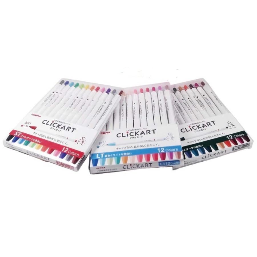 ZEBRA（ゼブラ） ノック式水性カラーペン クリッカート 12色セット
