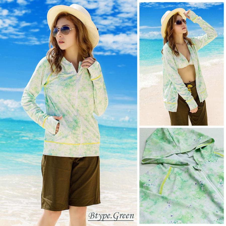 ラッシュガードセットレディース 水着 体型カバー 長袖 UVカット