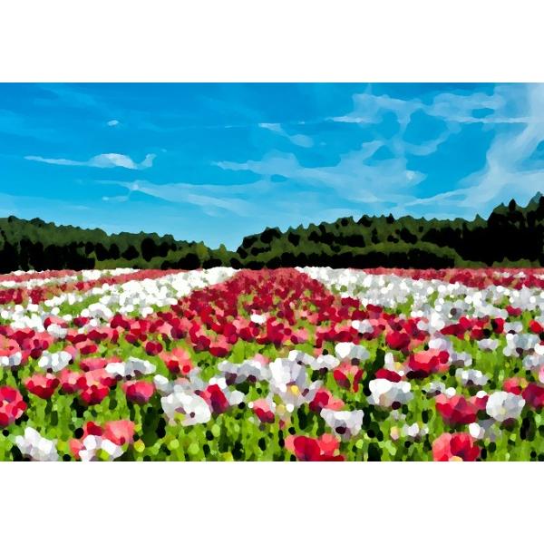 版画 絵画 杉林と花畑 絵画 玄関 壁掛け 壁飾り 絵画 インテリア 油絵 花 版画 アート