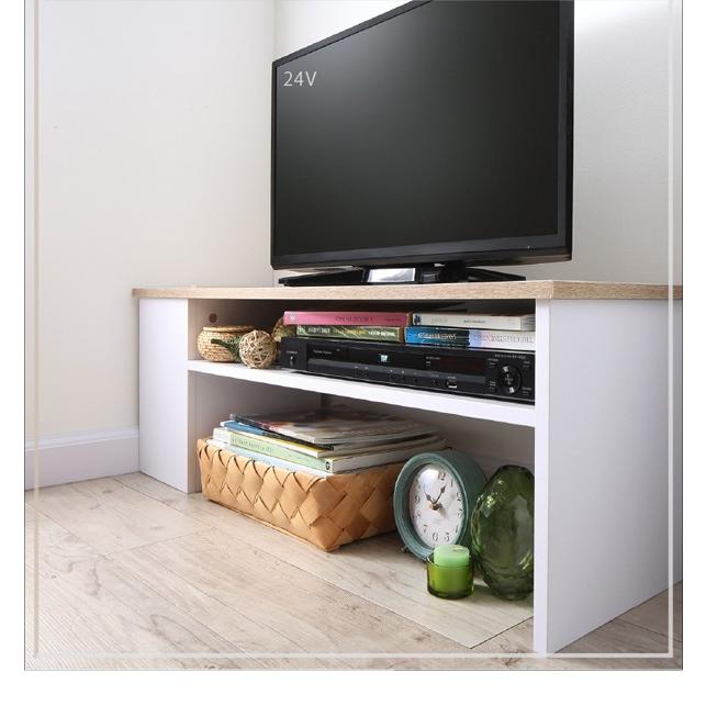 2口コンセント付き コーナーケーブル収納 テレビボード plugg TV