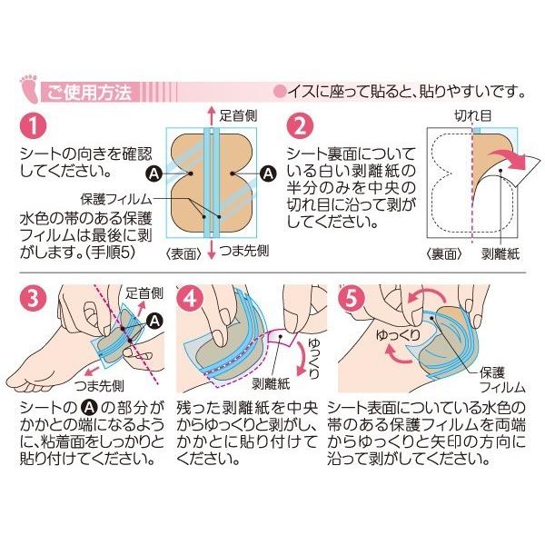 貼ってかかと足裏つるるん  角質 うるおい 潤い フットケア 足うら がさがさかかと｜fuku-kitaru｜09