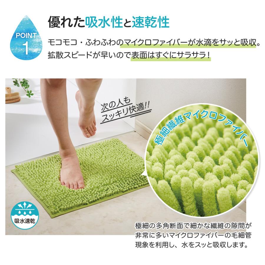 アイメディア すばやく乾く吸水バスマット ふわふわ 吸水 速乾 すぐ