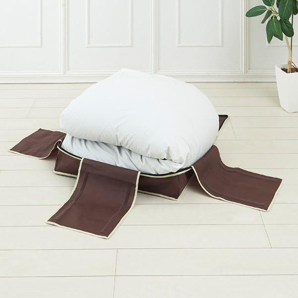 炭入り消臭羽毛布団ケース タテ収納s シングル 羽毛布団 収納袋 すき間収納 お値打ち価格で コンパクト 掛ふとん収納 押入れ収納 消臭