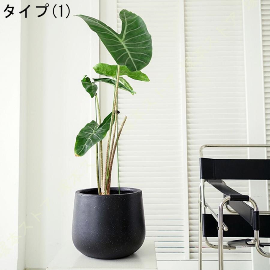 植木鉢 セメント製 北欧 アイデア植木鉢 底穴付き 通気性 シンプル 円形 ヨーロッパ調 鉢植え植物 多肉植物鉢 落地 鉢植え 室内 リビングの装飾 玄関 置物 