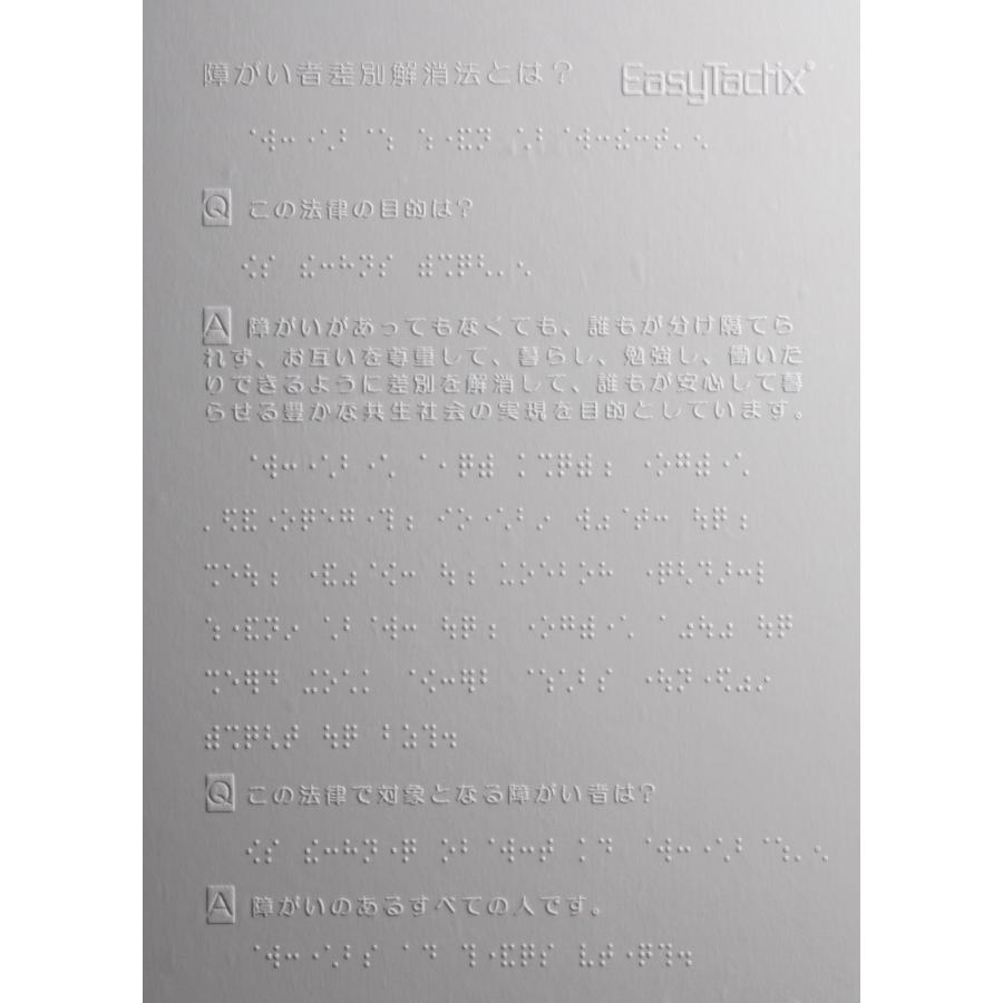 EasyTactix（イージータクティクス）専用標準立体シート(1P200枚入り) 点字 印刷 触図 視覚 文章から点字に変換 立体イメージ プリンター_5