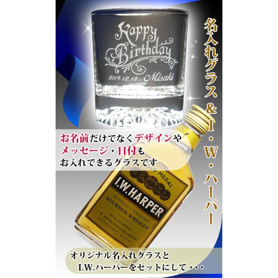 I.W.HARPER 名前入り ギフト 名入れ グラス ＆ ウイスキー I.W.
