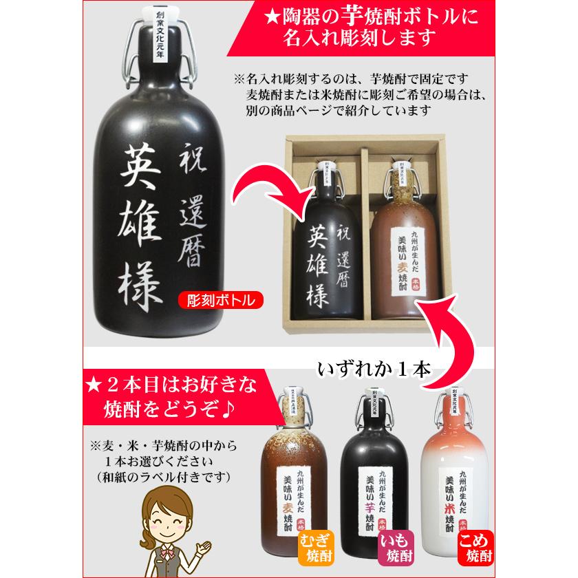 焼酎 飲み比べ 芋焼酎 名入れ 麦焼酎 米焼酎 選べる焼酎 2本セット