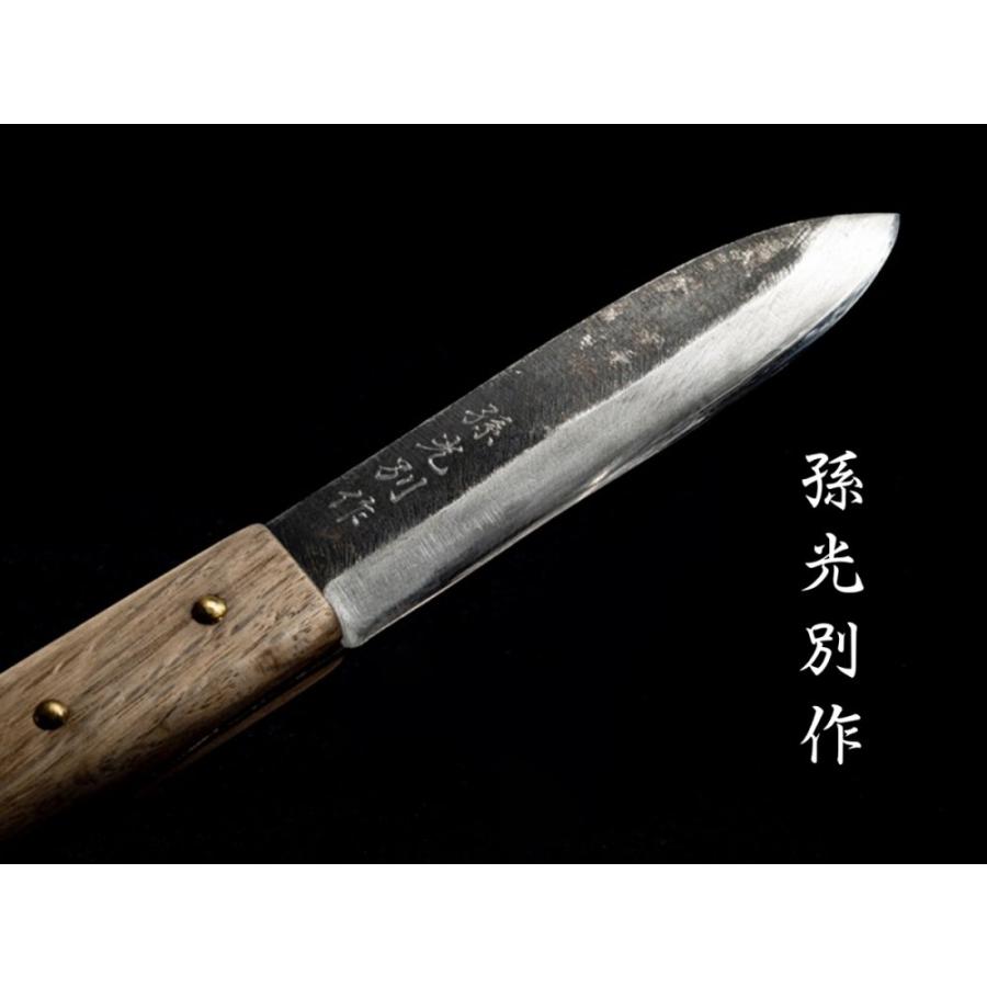 ふくべ鍛治　能登マキリ(孫光作)　和鉄　鍛接　キャンプや釣り 能登マキリ孫光作 135mm | 和鉄・青紙 - ≪能登包丁通販≫ 明治四十一