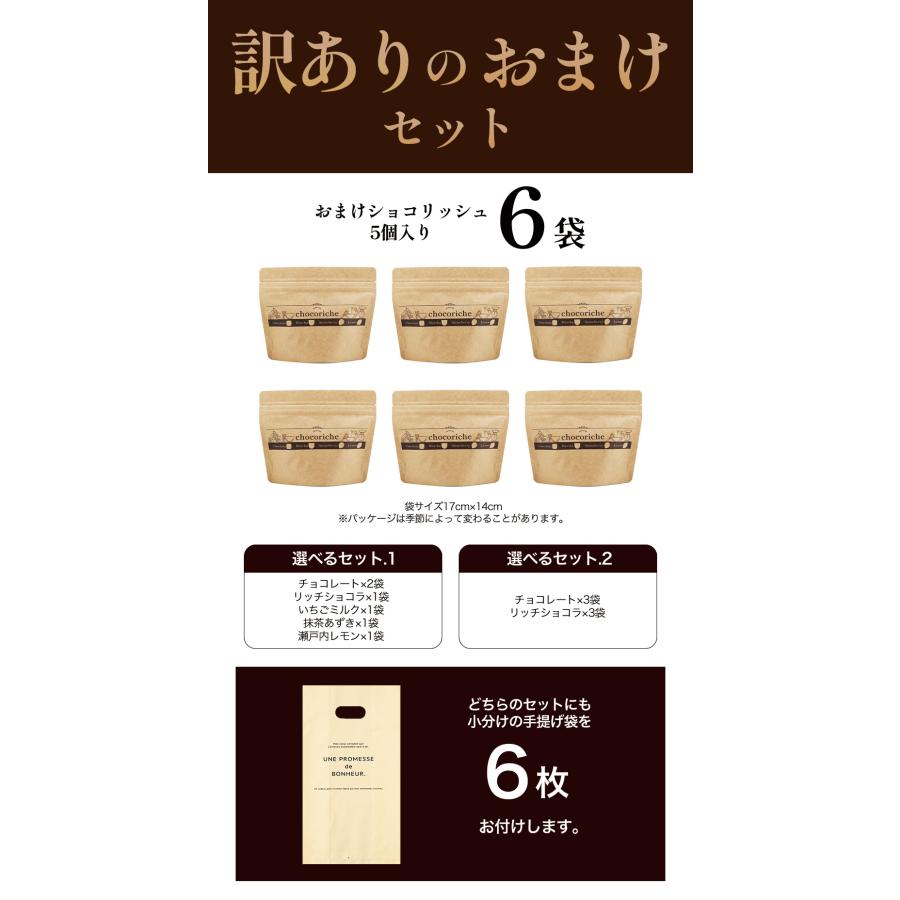 チョコ おしゃれ スイーツ ギフト プレゼント  訳あり ショコリッシュ 5個×6袋 | ふくちゃ | 09