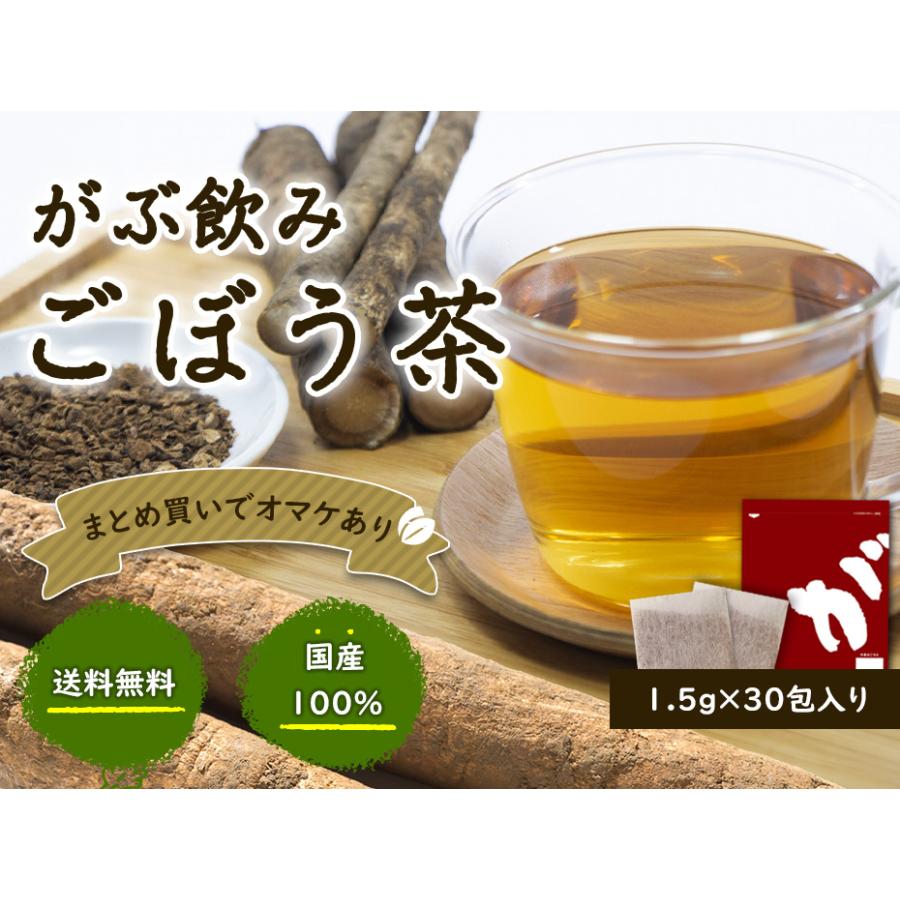 ごぼう茶 国産 1.5g×30包 45g ゴボウ茶 健康茶 岡山県産 皮つき ティーバッグ | ふくちゃ | 01