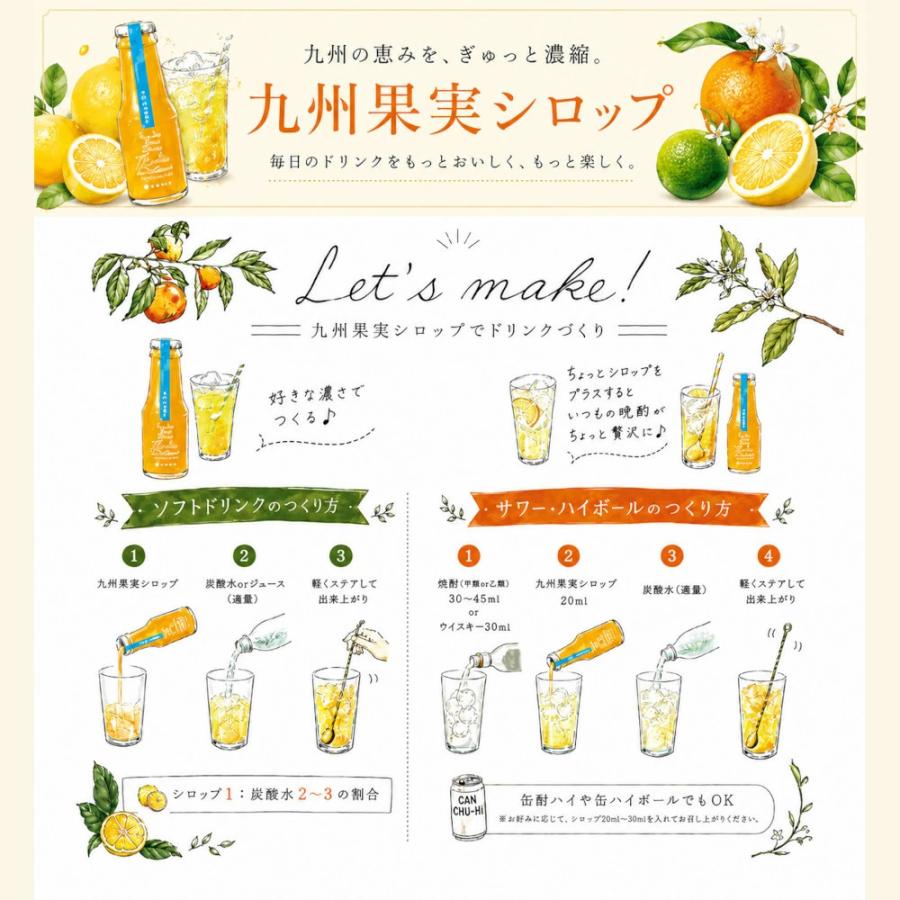 シロップ 割り材 甘夏 希釈タイプ 500ml お酒 ジュース 炭酸 九州果実シロップ 福田農場 | 福田農場 | 03