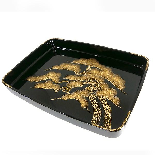 広蓋尺五 松本金 縁唐草 越前 木製高級漆器 fg19-1 日本製 送料無料の画像