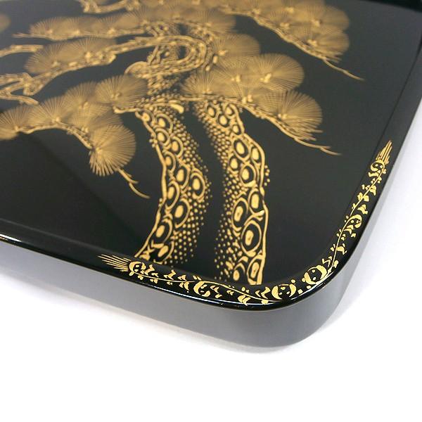 広蓋尺五 松本金 縁唐草 越前 木製高級漆器 fg19-1 日本製 送料無料の画像