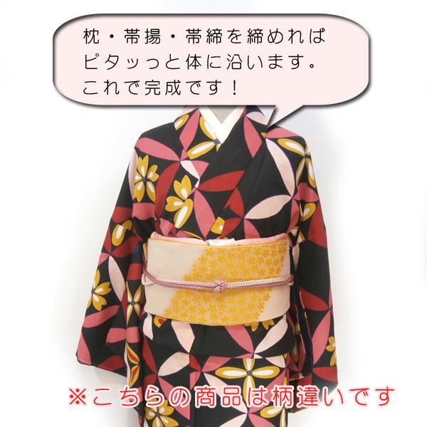 深いグリーンの作り帯 お太鼓 ワンタッチ帯 作り帯 kjow20-21 グリーン系 緑 抹茶色 千鳥