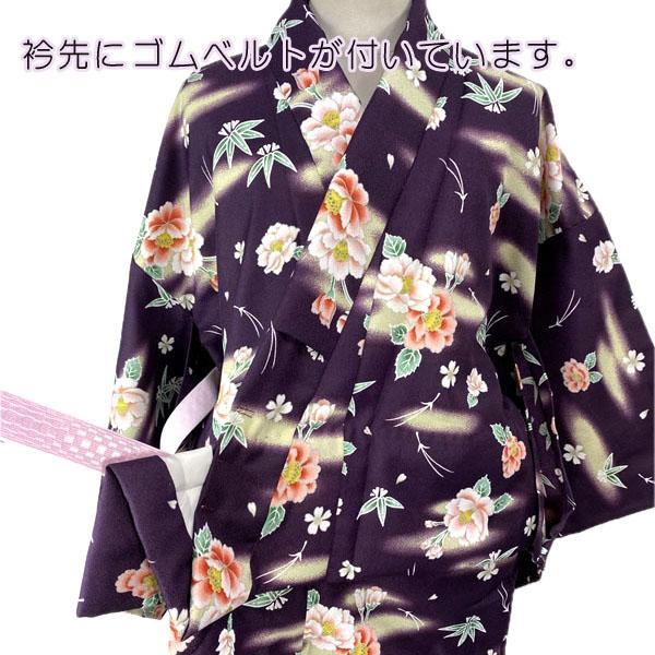 ワンタッチ着物【単衣】Mサイズ kjwk24-2 巻くだけ簡単 洗える ワンタッチ着物【単衣】Mサイズ kjwk24-2 巻くだけ簡単 洗える