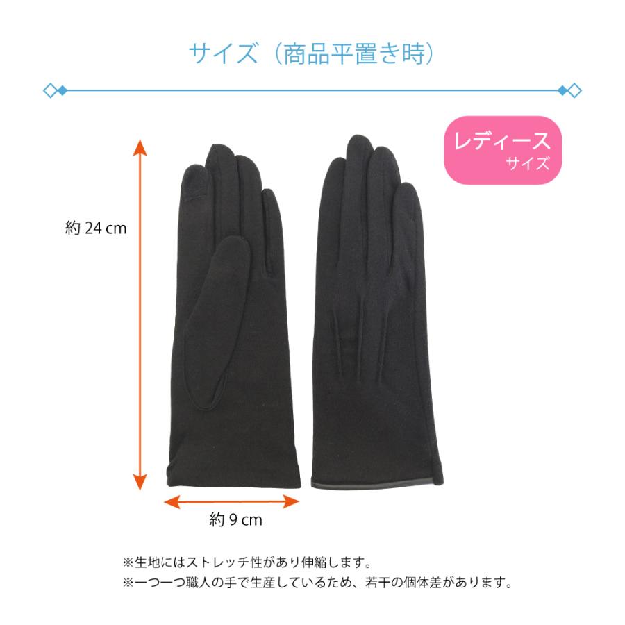 抗菌　手袋　<飾りステッチデザイン>　タッチ操作可　送料無料 |  | 02