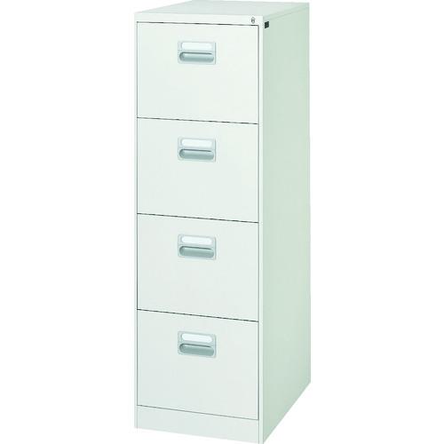 ダイシン　ファイリングキャビネット　Ｂ４−４段引出し型　ホワイト　　B4-4W　195-3233