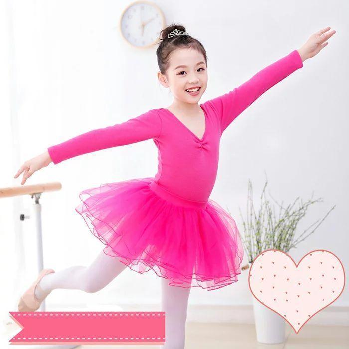 新品 レオタード ピンク 130 スカート バレエ 体操 キッズ 子供 超可愛い