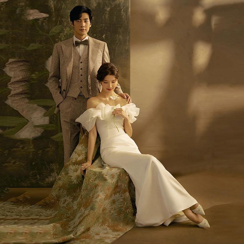 ウエディングドレス 白 ウエディングドレス 韓国 安い 結婚式 花嫁 