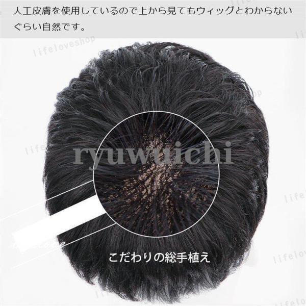 ウィッグ メンズ 短髪 フルウィッグ 自然 人毛 ショートウィッグ 男性 かつら 薄毛 円形脱毛 脱毛症 増毛 つむじ 薄毛隠し ウィッグ 部分ウィッグ | ブランド登録なし | 04