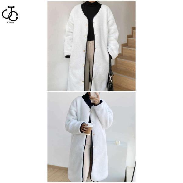 キルティングコート ボアコート ミドル丈 レディース リバーシブルコート 抜き襟 ノーカラー キルトコート あたたかいパイピングボア 防寒 | ブランド登録なし | 13