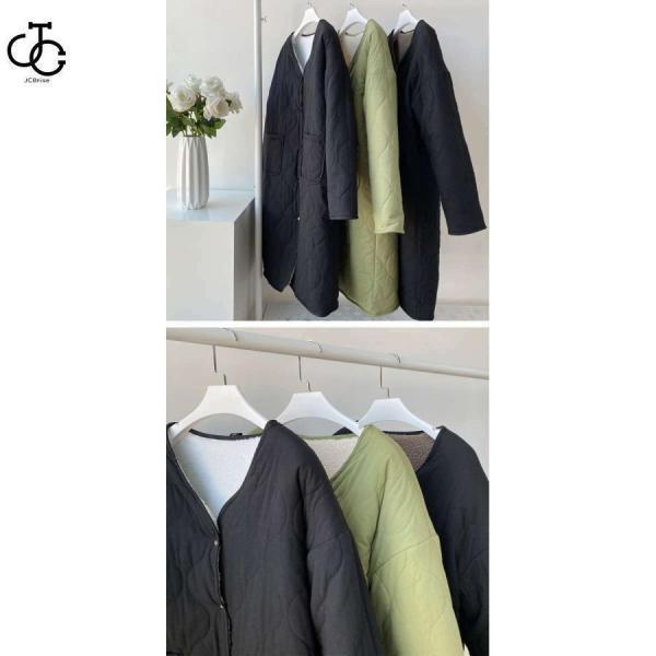 キルティングコート ボアコート ミドル丈 レディース リバーシブルコート 抜き襟 ノーカラー キルトコート あたたかいパイピングボア 防寒 | ブランド登録なし | 18