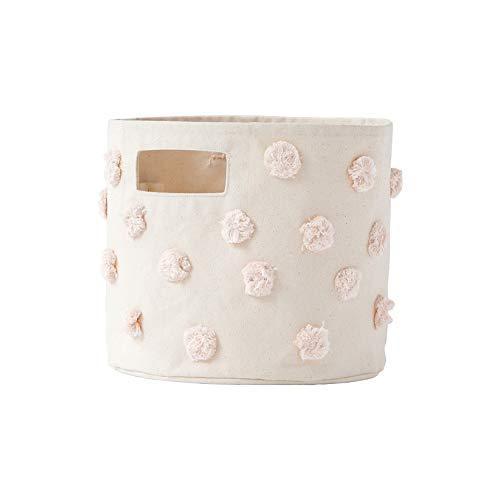 Pehr ペア 収納box ストレージ おむつポーチ おもちゃ おむつ 収納 Mサイズ Pints Pom Pom Pink おむつストッカー Gvcal Com
