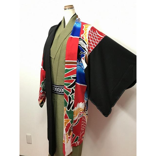 新品 Mサイズ 男物 綿 羽織 大漁旗模様 福服特製 : リサイクルきもの福