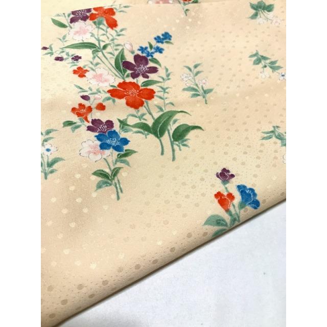 只今35%OFFクーポン発行中 【中古】小紋 化繊 ピンク地に草花模様 裄64cm Mサイズ｜fukufukukimono｜07