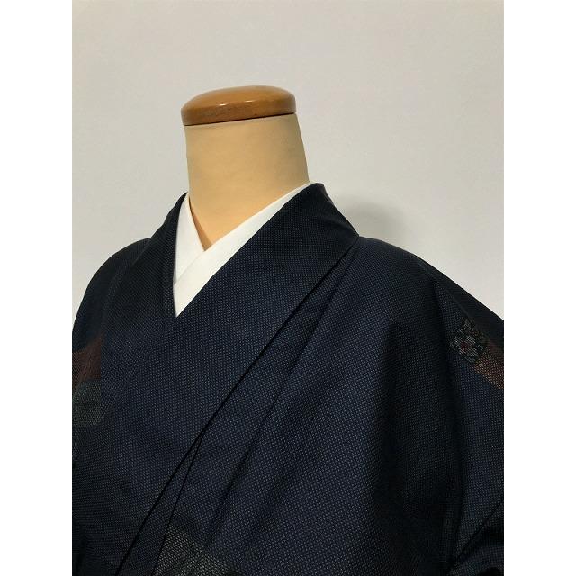 中古】Sサイズ 紬 正絹 濃紺地に霞文様 : リサイクルきもの福服 - 通販 