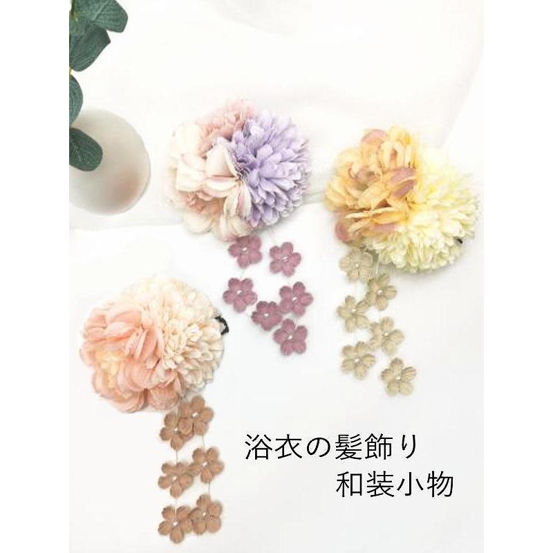 新品 かんざし 浴衣 髪飾り 選べる3色 クリップ :ss28270-230330zn:リサイクルきもの福服 通販 かんざし 新品