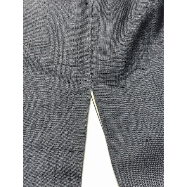 中古】Lサイズ 正絹 訪問着 グレー地に草花模様 : リサイクル