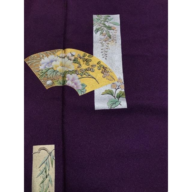 25%OFFクーポン発行中/中古 Lサイズ 正絹 付け下げ 紫地に地紙 25%OFFクーポン発行中/中古 Lサイズ 正絹 付け下げ 紫地に地紙