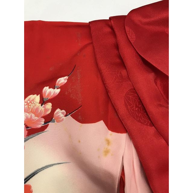 美品★正絹★赤色の伝統的な着物 七五三用★３歳★産着★長襦袢付き 美品☆正絹☆赤色の伝統的な着物 七五三用☆3歳