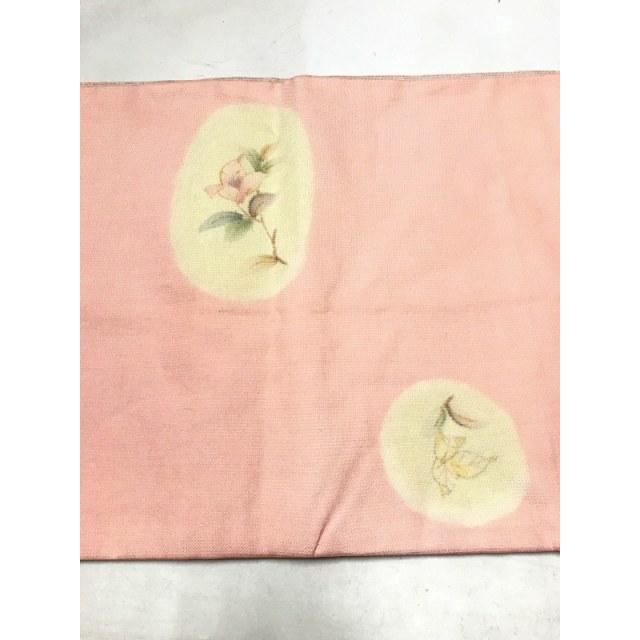 25%OFFクーポン発行中/中古 作り帯 正絹 夏帯 ピンク地に枝花 25%OFFクーポン発行中/中古 作り帯 正絹 夏帯 ピンク地に枝花
