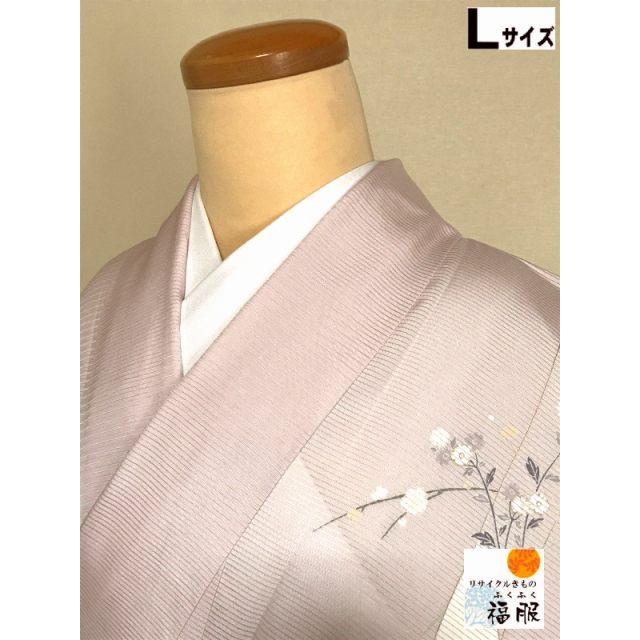 25％OFFクーポン発行中/中古 訪問着 正絹 ピンク地に花短冊模様 夏着物 