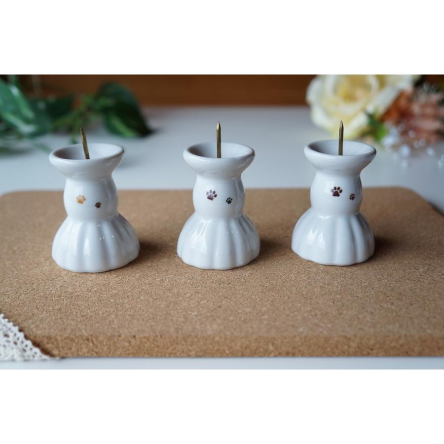 可愛い足跡付き ロウソク立て Mcm0005 ふくふくやま かわいいペット仏具 通販 Yahoo ショッピング