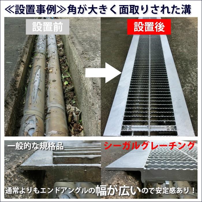 U字溝用 可変式 グレーチング 溝蓋 シーガル 中間目 ノンスリップタイプ 溝幅210〜260用 T-2(乗用車程度)用 SEAGULL 210-260 日本製_4
