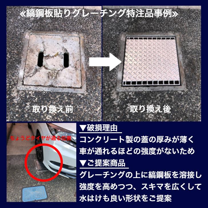 u字溝 グレーチング蓋 フタ 溝蓋 側溝蓋 規格 縞鋼板貼り u字溝 グレーチング蓋 フタ 溝蓋 側溝蓋 規格 縞鋼板貼り
