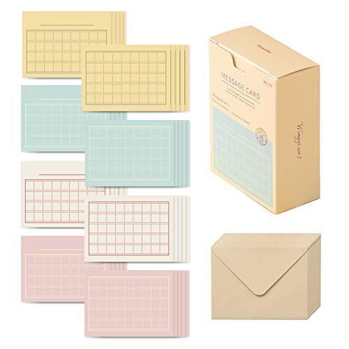 モノライク メッセージカード ミニカード 原稿用紙バージョン1 Message Card Wongoji Ver 1 40枚封筒枚セットミニサイズ 大人気新品
