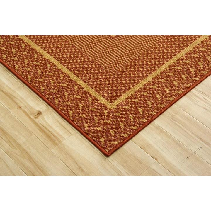 ダイニングラグ 撥水 長方形 シンプル キズ防止 ネイビー約220×300cm カントネ ダイニングラグ 撥水 長方形 シンプル キズ防止 ネイビー 約