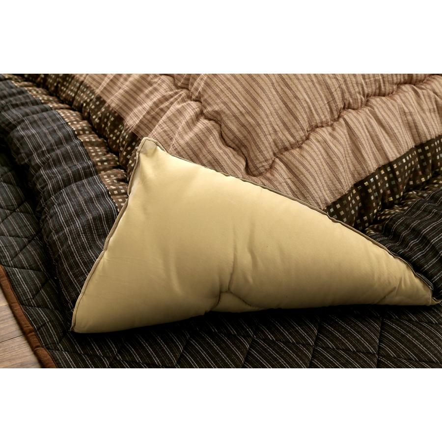 イケヒコ こたつ布団 掛敷入 長方形 入 しじら織り 【ブラウン】 約205