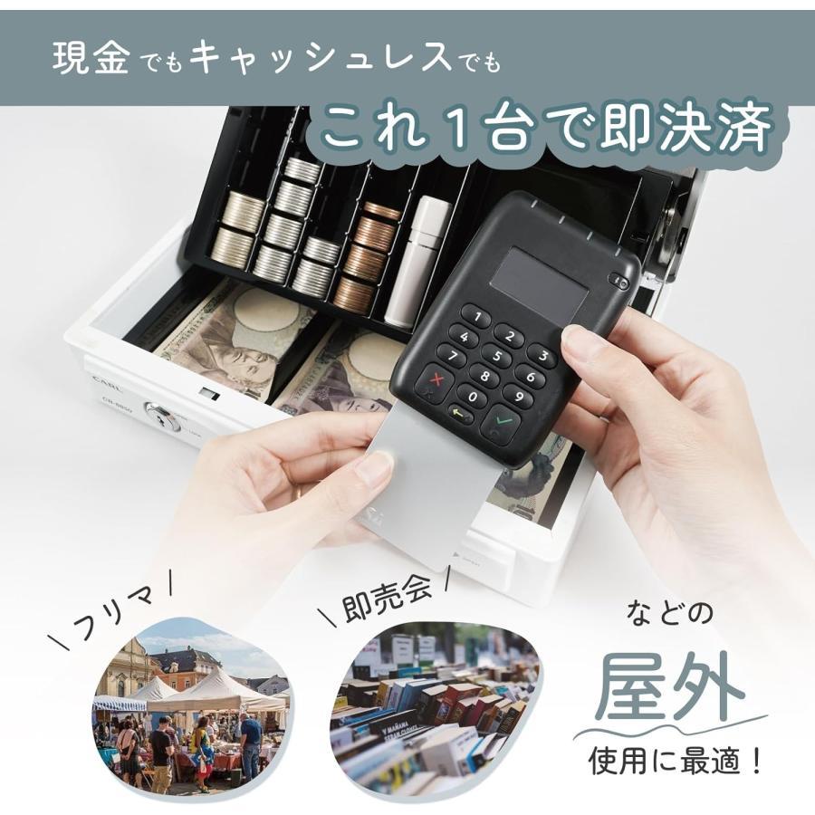 ホワイト金属製レジキャッシュボックス カール事務器 手提げ金庫 キャッシュボックス そとレジ A6 ホワイト CB