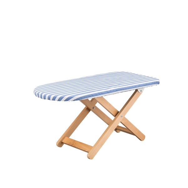 かわいい 東谷 ミーテ アイロン台slfs 271blブルーストライプ高さ調節2段階 収納型アイロン台付 折りたたみ フォールディング おしゃれ