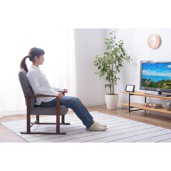 東谷 高座椅子S LSS-34GY W56×D56.5〜74.5×H67.5〜85×SH29/32/35/38